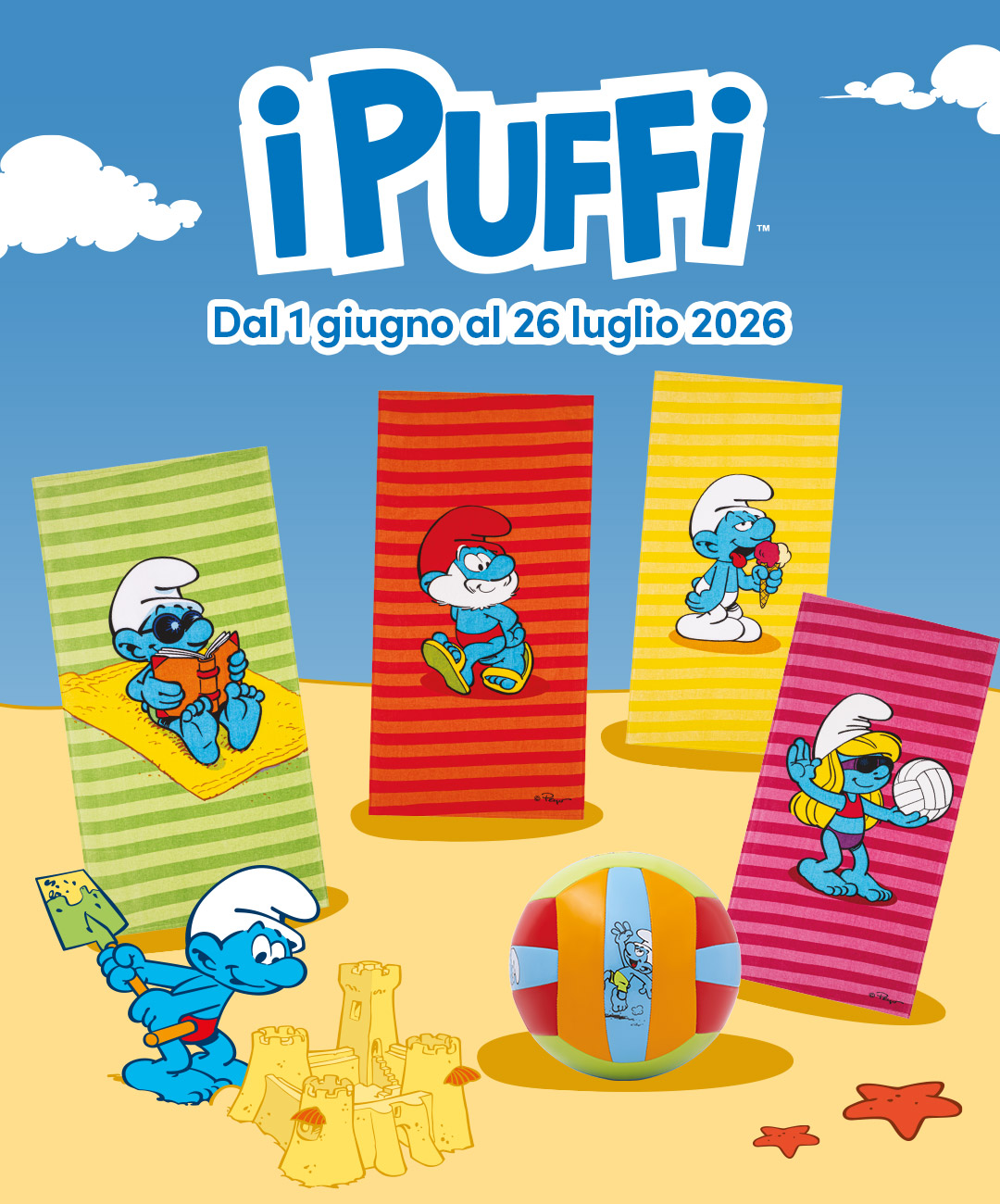 Collezione mare dei Puffi